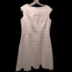 CALVIN KLEIN WHITE SUMMER DRESS, SLEEVLESS, LINED, SIZE 12, NWT